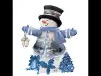 Коледна анимирана картичка! Снежко!