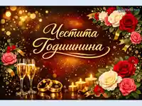 Елегантна картичка "Честита Годишнина"
