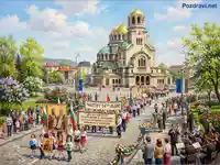 Парад за 24 май пред катедралата Александър Невски в София