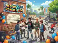 Весел 14-ти рожден ден в скейтпарк: тийнейджъри, скейтборд, DJ и празнична атмосфера.