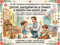 Поздравление за Деня на медицинския работник - педиатър