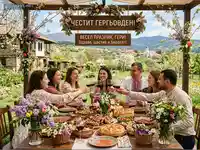 Весел Гергьовден: Празнична трапеза и усмивки сред пролетна природа.