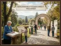 Празник на Брайловата азбука: поколения учат и четат в парка, насърчавайки образованието и независимостта.