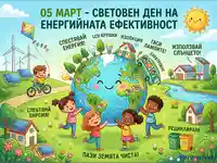 05 МАРТ - Световен ден на енергийната ефективност: Деца и зелени технологии за чиста Земя.