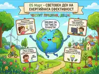 05 Март: Световен ден на енергийната ефективност – съвети за деца и чиста планета.