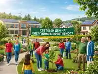 Световен ден на енергийната ефективност: Общност засажда дърво за по-зелен свят с възобновяема енергия.
