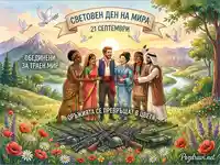 Световен ден на мира (21 септември): Народи заедно, оръжия в цветя за траен мир.