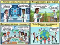 Науката за мир и развитие: Открития, иновации и глобално сътрудничество за по-добър свят.
