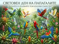 Световен ден на папагалите: Пъстрота в тропическа джунгла с призив за опазване.