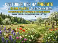 Световен ден на пчелите: Живописна поляна с пчели и пчелар, призив за опазване на природата без химикали.