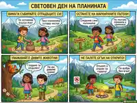 Правила за планинари: Как да пазим природата и дивите животни по време на поход.