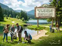 Почистване на езеро в планината: Призив за чиста природа на Световния ден на почистването.