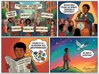 Празник на човешките права: Свобода, равенство, достойнство и мир за всички.