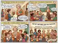 Празник на учителя: Ученици изразяват благодарност и учители вдъхновяват бъдещето.