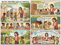 Световен ден на учителя: Комикс за благодарност, учене и вдъхновение в училище.