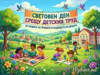 Световен ден срещу детския труд: Щастливи деца играят и учат сред природата, символ на защитеното детство.