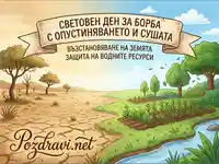 Световен ден за борба със сушата и опустиняването: Възстановяване и защита на водните ресурси