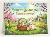 Великденска картичка "Честит Великден и Светли празници"