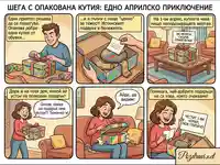 Шега с опакована кутия за 1-ви април