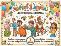 Весела картичка за Деня на шегата – 1 април