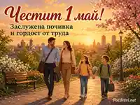 Честит 1 май със семейна разходка, пролетен парк и послание за труд и заслужена почивка