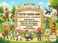 Хумористична картичка за Деня на труда от Pozdravi.net