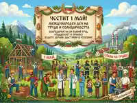 Празнична картичка за 1-ви май!