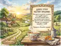 Картичка с пожелание за празник