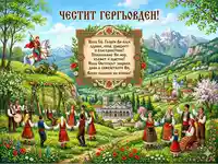 Картичка за Гергьовден с благословия и традиции.