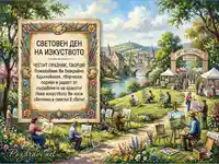 Картичка за Световния ден на изкуството от Pozdravi.net
