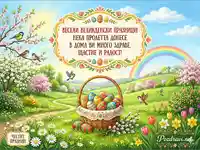 Весела Великденска Картичка - Поздрави от сърце!