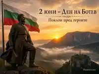 2 юни – Ден на Ботев с поклон пред героите, българско знаме и величествен планински залез