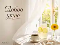 Елегантно добро утро с кафе, лимонада и жълт гербер