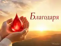 Благодарност към кръводарителите при златен изгрев