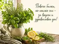 Свежи билки и лимон за Деня на повече билки и по-малко сол