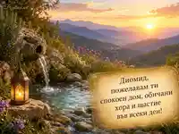 Планински извор и топло пожелание за Диомид