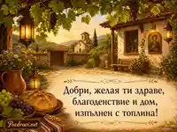 Картичка за Добри за 27 юли със здраве, благоденствие и топлина
