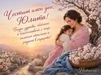 Нежна картичка за имен ден на Юлита с майчина обич и топлина