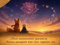 Малкият принц и лисицата под розово съзвездие