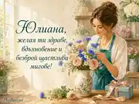 Имен ден на Юлиана с метличини, рози и нежно персонализирано послание