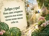 Добро утро в магическа оранжерия с орхидеи и слънчеви лъчи