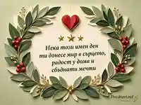Елегантна картичка за имен ден на Анастас, Анастасия и Наско