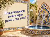 Мозаечен фонтан и послание за признание при равно заплащане