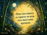 Лунна бамбукова пътека със светулки за Световния ден на бамбука