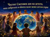 Световен ден на детето: деца около светещ глобус и послание за доброта