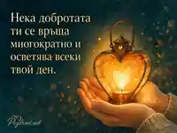 Акварелна картичка за Световния ден на добротата с послание за светлина