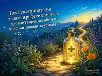 Приказен поздрав за фармацевт със светещ аптекарски фенер