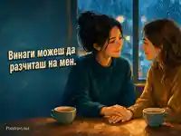 Винаги можеш да разчиташ на мен – топло послание за подкрепа