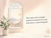 Картичка за колега с пожелание за чудесни възможности и удовлетворение