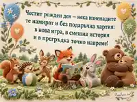 Детски рожден ден с горски животни, смешна история и прегърнати мечета
